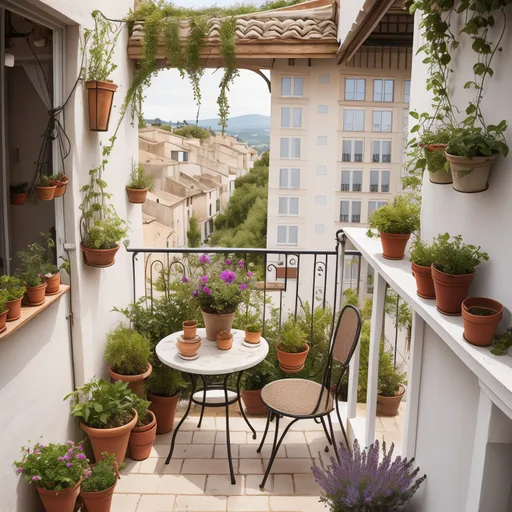 French Country Balcony design - AI generated interior design visualization