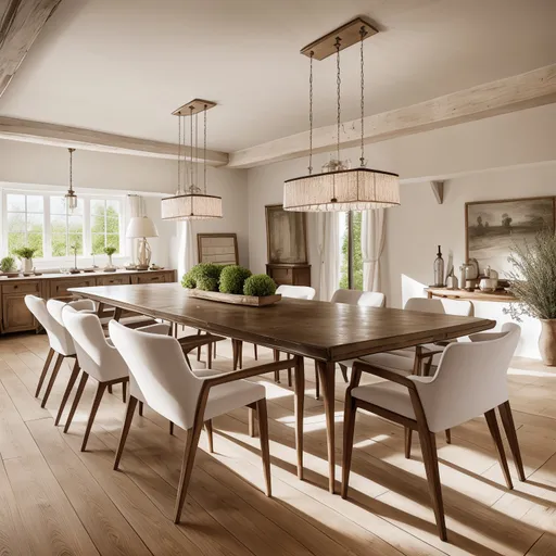 French Country Dining Room design - AI generated interior design visualization
