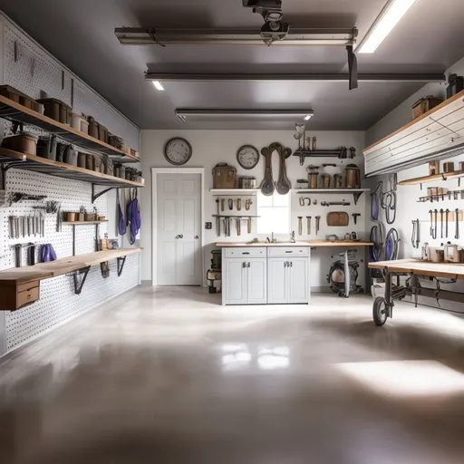 French Country Garage design - AI generated interior design visualization