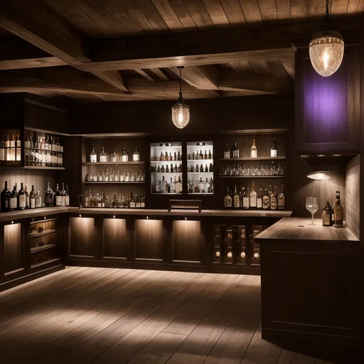 French Country Home Bar design - AI generated interior design visualization