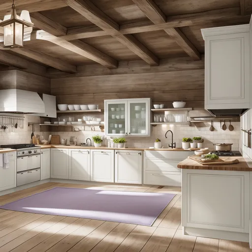 French Country Kitchen design - AI generated interior design visualization