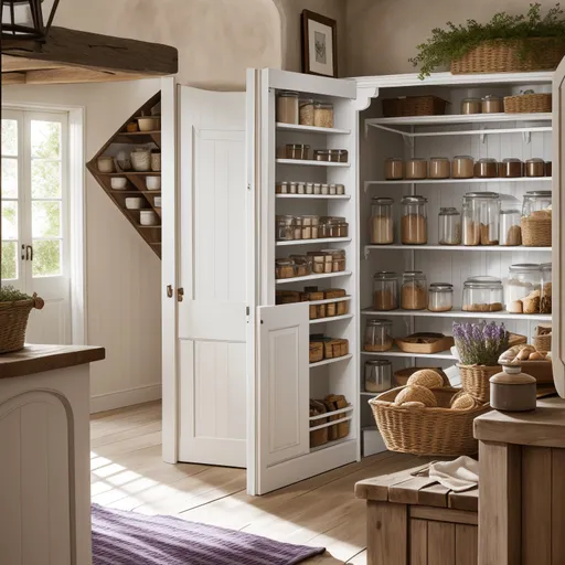 French Country Pantry design - AI generated interior design visualization