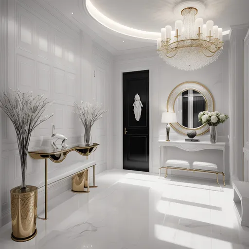 Futuristic Entryway design - AI generated interior design visualization