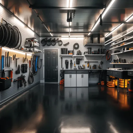 Futuristic Garage design - AI generated interior design visualization