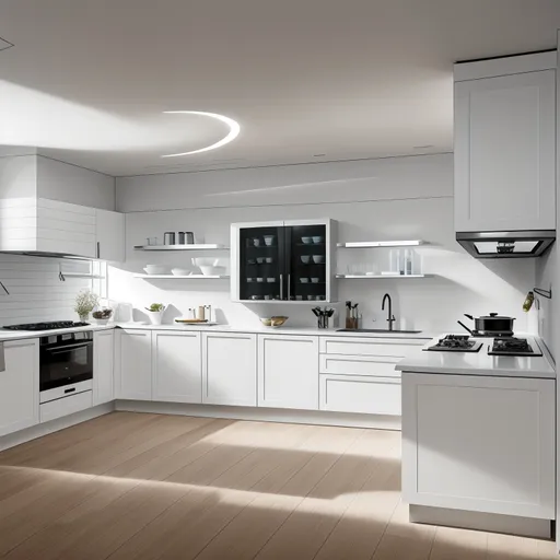 Futuristic Kitchen design - AI generated interior design visualization