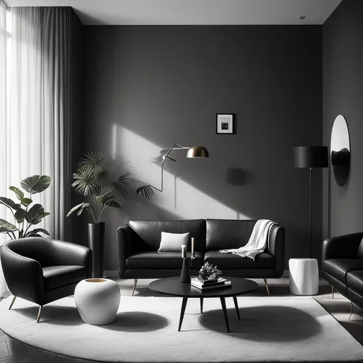 Futuristic Living Room design - AI generated interior design visualization