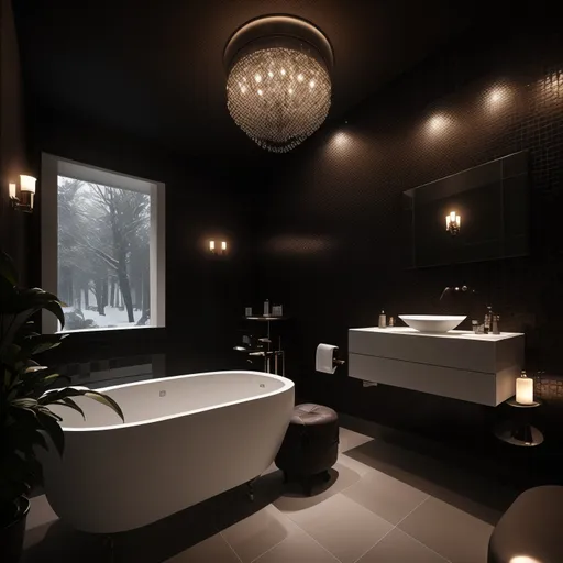 Gaming Room Bathroom design - AI generated interior design visualization