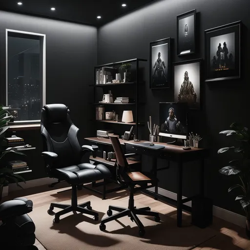 Gaming Room Home Office design - AI generated interior design visualization