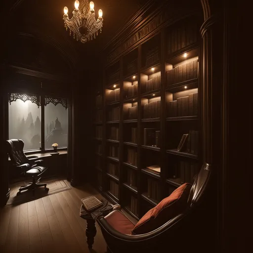 Gaming Room Library design - AI generated interior design visualization
