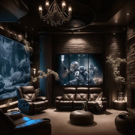 Gaming Room Man Cave design - AI generated interior design visualization