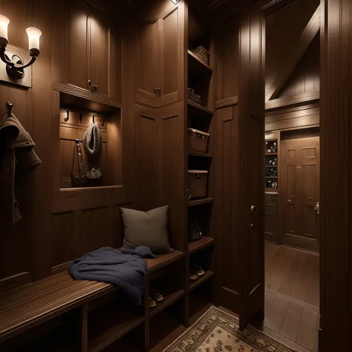 Gaming Room Mudroom design - AI generated interior design visualization