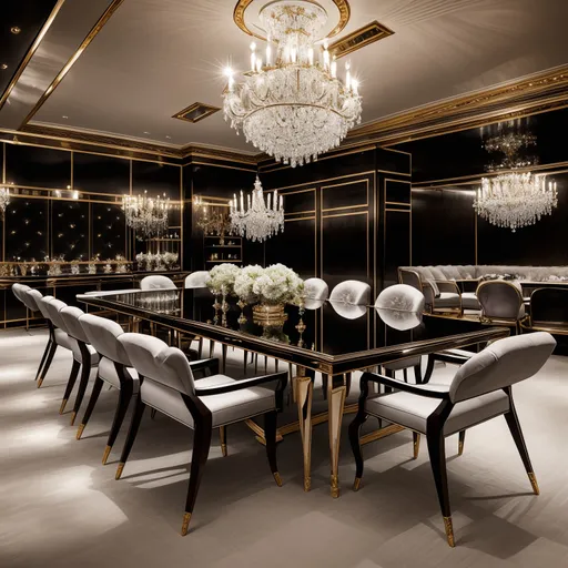 Glam Dining Room design - AI generated interior design visualization