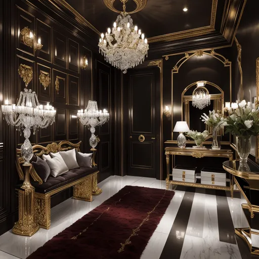 Glam Entryway design - AI generated interior design visualization