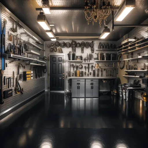 Glam Garage design - AI generated interior design visualization