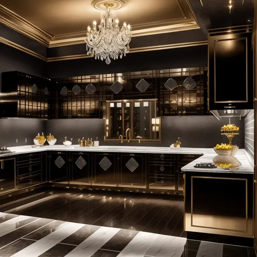 Glam Kitchen design - AI generated interior design visualization
