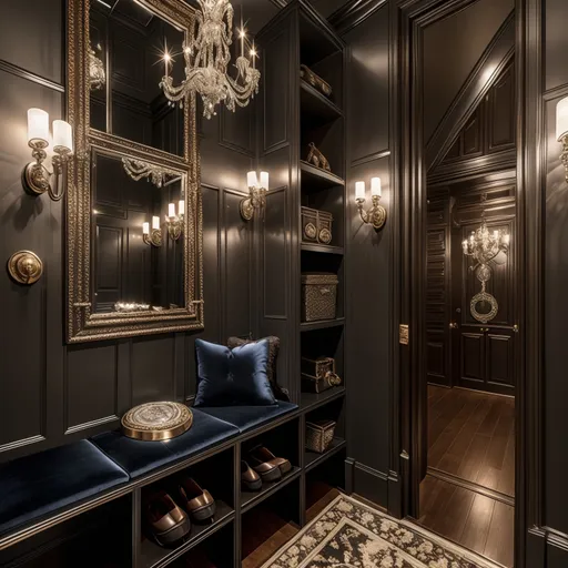Glam Mudroom design - AI generated interior design visualization