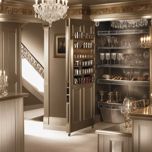 Glam Pantry design - AI generated interior design visualization