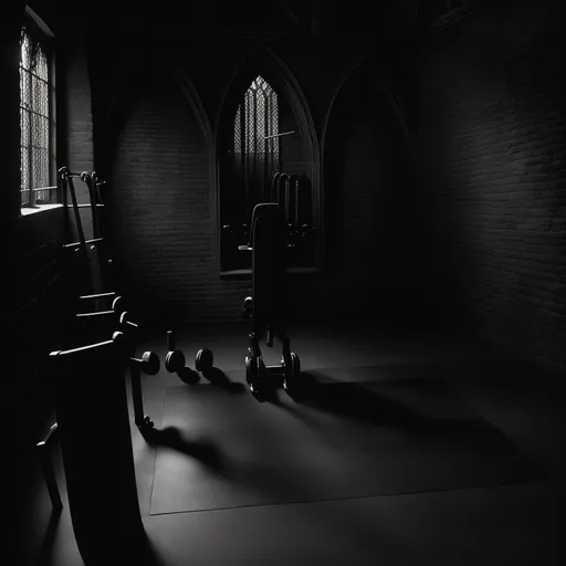 Gothic Home Gym design - AI generated interior design visualization