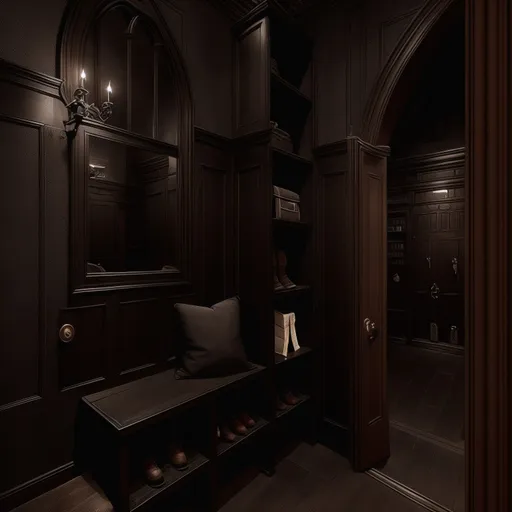 Gothic Mudroom design - AI generated interior design visualization