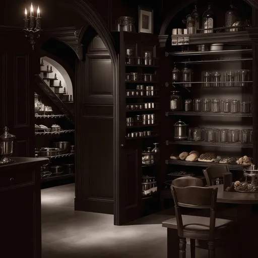 Gothic Pantry design - AI generated interior design visualization