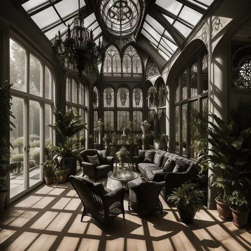 Gothic Sunroom design - AI generated interior design visualization