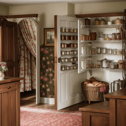 Grandmillennial Pantry design - AI generated interior design visualization