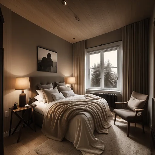 Hygge Bedroom design - AI generated interior design visualization