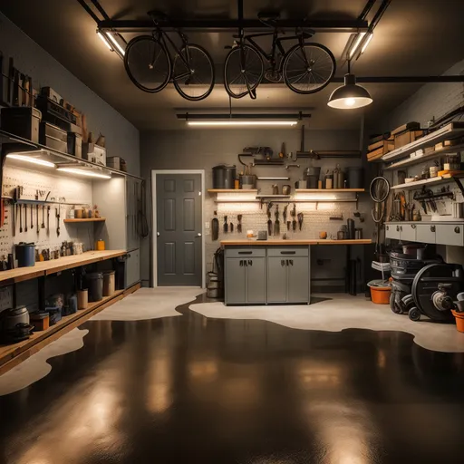 Hygge Garage design - AI generated interior design visualization