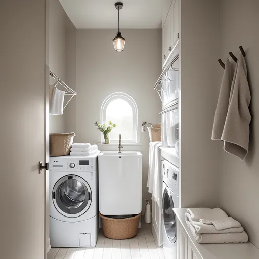 Hygge Laundry Room design - AI generated interior design visualization