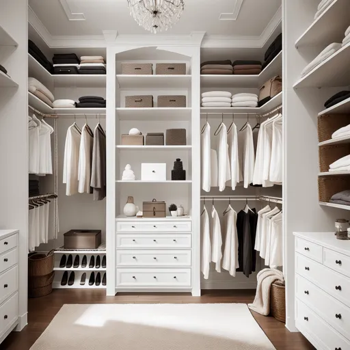 Hygge Walk-in Closet design - AI generated interior design visualization