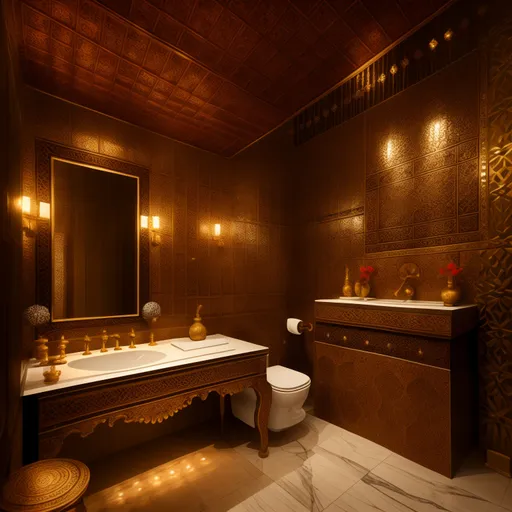 Indian Bathroom design - AI generated interior design visualization