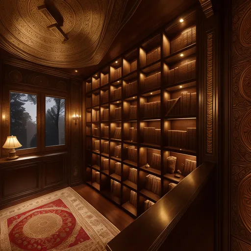 Indian Library design - AI generated interior design visualization