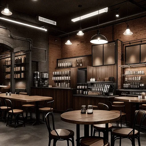 industrial coffee shop