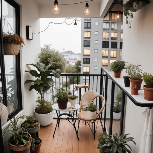 Japandi Balcony design - AI generated interior design visualization