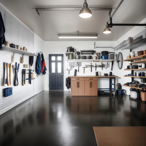 Japandi Garage design - AI generated interior design visualization