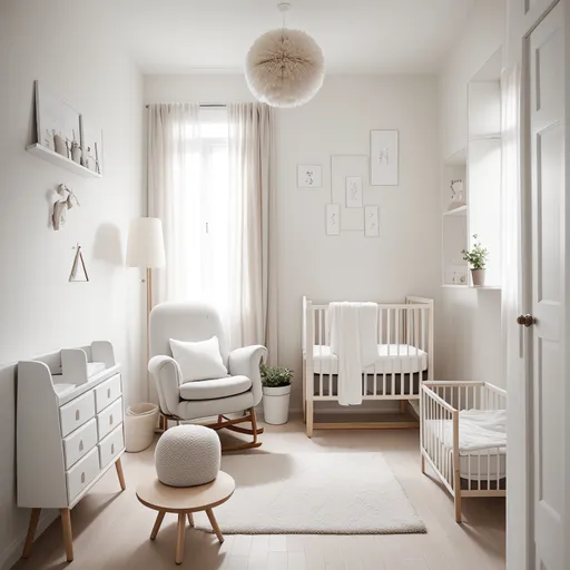 Japandi Nursery design - AI generated interior design visualization