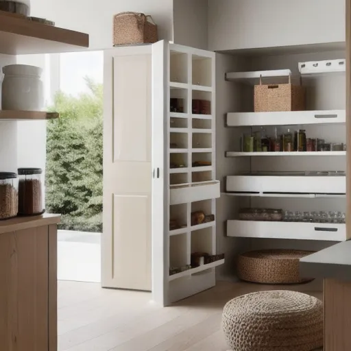 Japandi Pantry design - AI generated interior design visualization