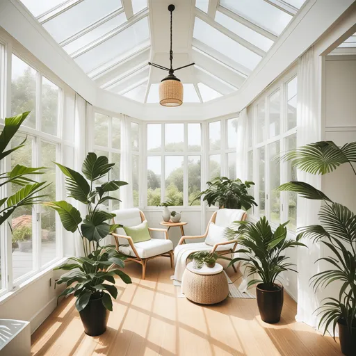 Japandi Sunroom design - AI generated interior design visualization