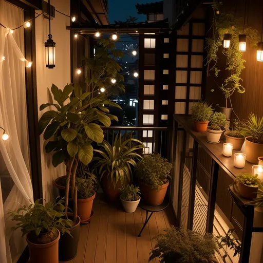 Japanese Balcony design - AI generated interior design visualization