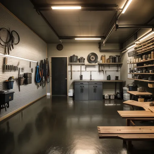 Japanese Garage design - AI generated interior design visualization