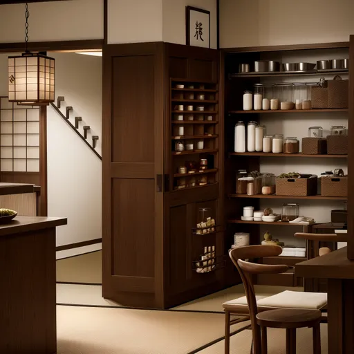 Japanese Pantry design - AI generated interior design visualization