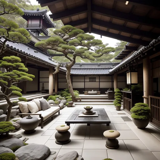 Japanese Patio design - AI generated interior design visualization