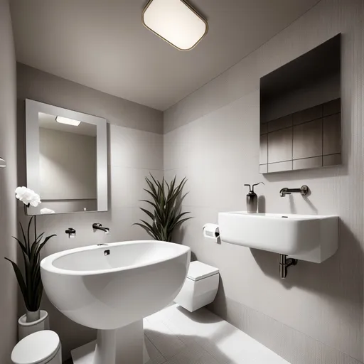 Japanese Powder Room design - AI generated interior design visualization