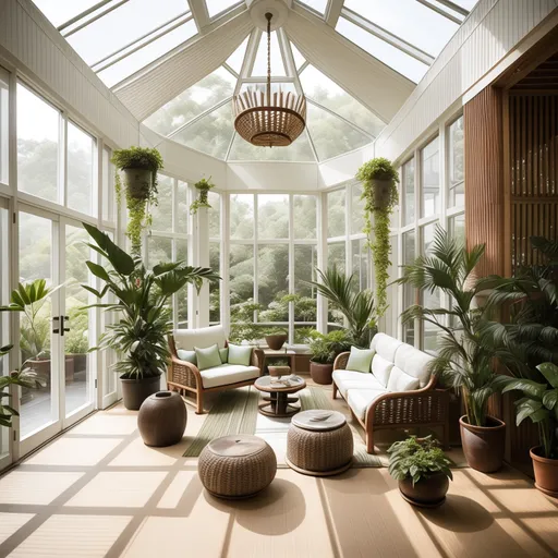Japanese Sunroom design - AI generated interior design visualization
