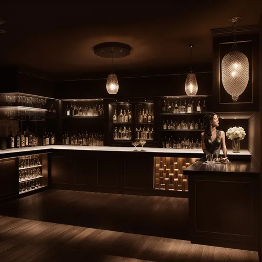 Luxury Home Bar design - AI generated interior design visualization