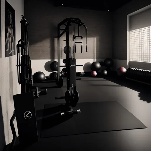 Luxury Home Gym design - AI generated interior design visualization