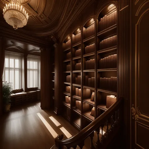 Luxury Library design - AI generated interior design visualization
