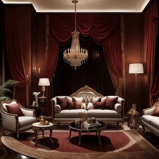 Luxury Living Room design - AI generated interior design visualization