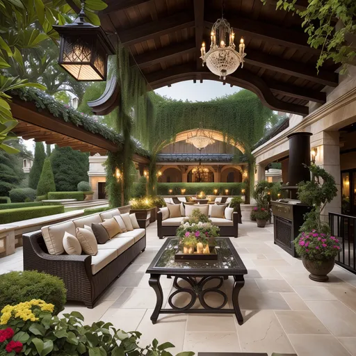 Luxury Patio design - AI generated interior design visualization