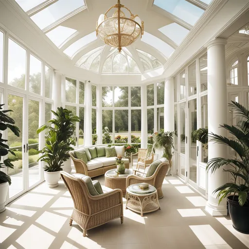 Luxury Sunroom design - AI generated interior design visualization